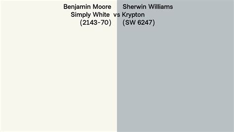 Benjamin Moore Simply White 2143 70 Vs Sherwin Williams Krypton SW