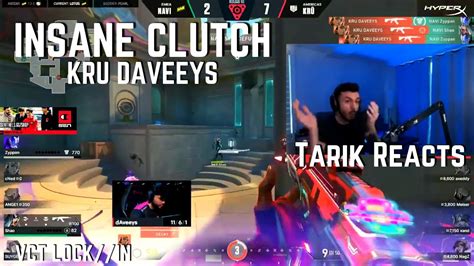 SEN Tarik Reacts To KRU DAVEEYS INSANE CLUTCH Vs NAVI VCT LOCK IN