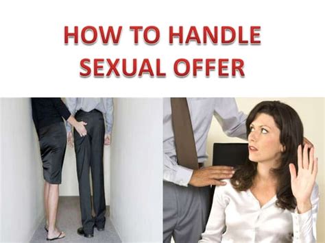 How To Handle Sexual Offer Ppt