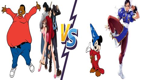 Mugen Battle Lupin The Third And Fat Albert Vs Chun Li And Mickey Mouse