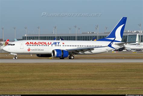 TC LAG AnadoluJet Boeing 737 8 MAX Photo By Hugo Schwarzer ID 1610674