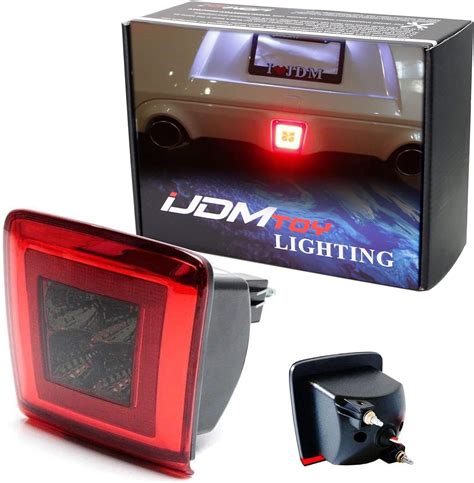 IJDMTOY Dark Red Lens LED Rear Fog Light Kit Compatible With 2009 Up