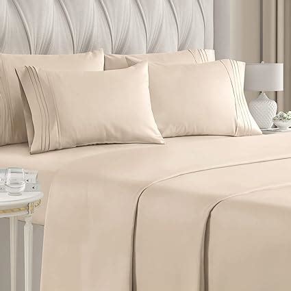 CGK Unlimited Bed Sheet Set White Sheets Flat Sheet Fitted Sheet 4