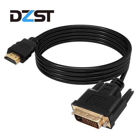 Dzlst Hdmi Male To Dvi 24 1 Dvi D Male Adapter Video Cable Gold Plated