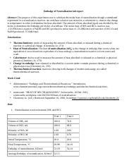 Lab 5 Enthalpy Of Neutralization Docx Enthalpy Of Neutralization Lab