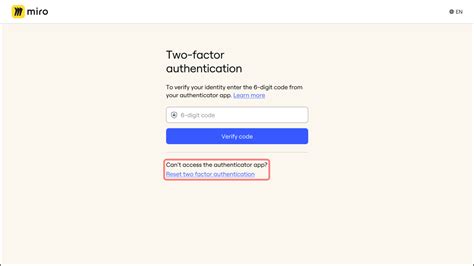 Two Factor Authentication 2fa User Guide Miro Help Center