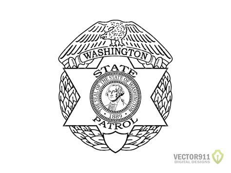 Washington State Patrol Badge, WA Highway Patrol Trooper Officer Patch ...