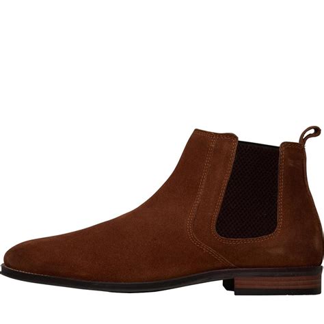 Buy Onfire Mens Suede Chelsea Boots Tobacco Brown