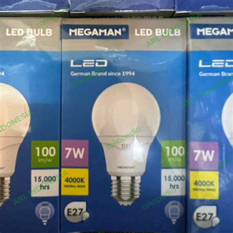 Jual Lampu Bohlam LED Megaman Bulb 7W 7 Watt Natural White 4000K E27