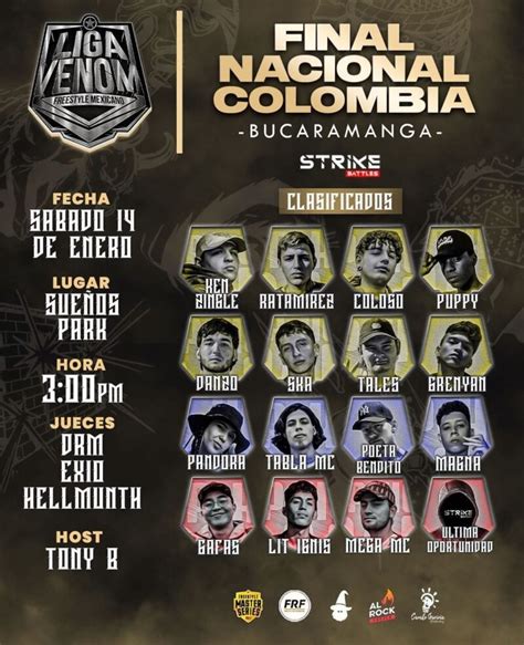 Liga Venom Colombia Ken Zingle Campe N Nacional Freestyle Hoy