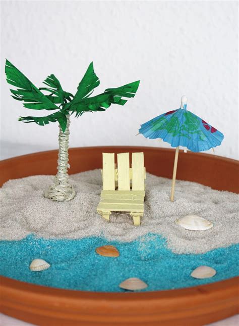 Diy Miniaturstrand Basteln Urlaubsfeeling Für Zuhause Strand