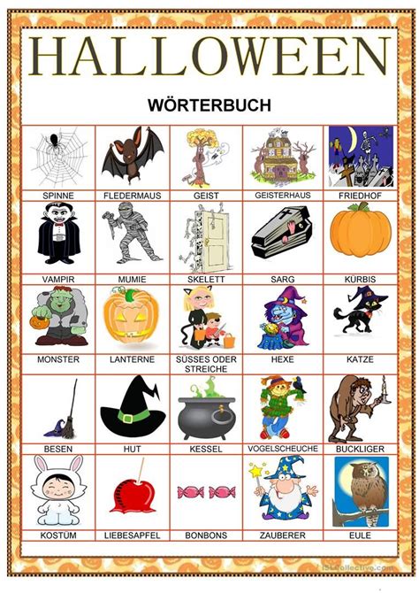 Bilderw Rterbuch Halloween Deutsch Lernen Deutsch Lernen Kinder