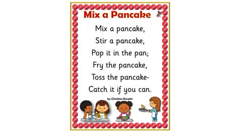 Mix A Pancake Poem Poster