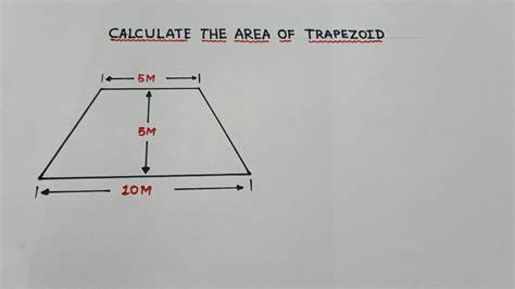 How To Calculate The Area Of A Trapezoid Youtube