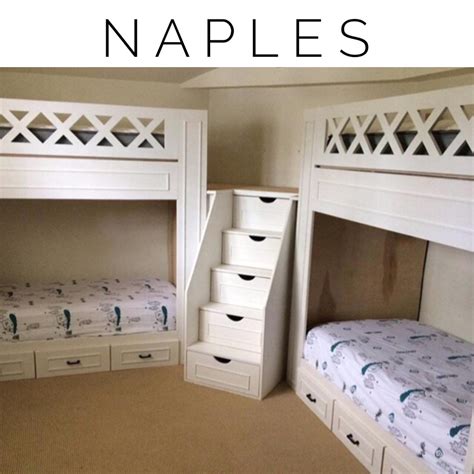 Naples bunk beds, adult "L" quad bunk beds – TheStocktonMill