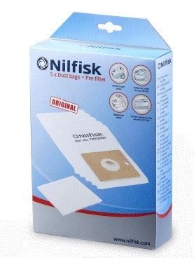 Lot de 5 sacs hygiène avec pré filtre pour aspirateurs NILFISK miss