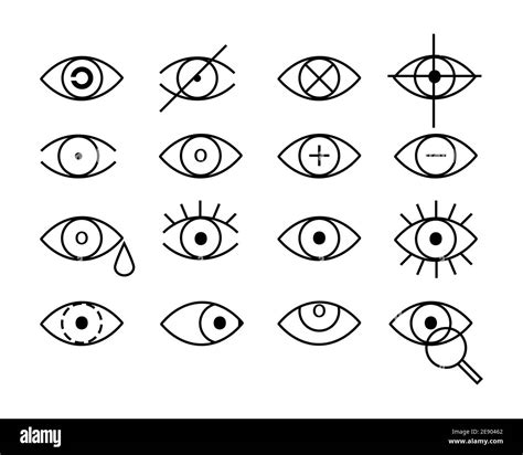 Outline Eye Icons Open And Closed Eyes Images Sleeping Eye Shapes