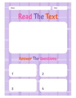 Free Lilac Reading Worksheet Template In Google Docs