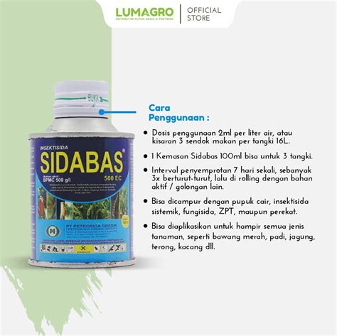 Insektisida Sidabas 500EC 100ml BPMC Lumagro