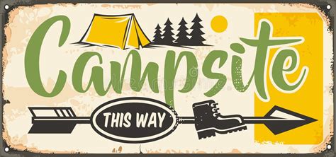 Camping Retro Signs Collection Stock Vector - Illustration of hiking, 1930s: 45953982