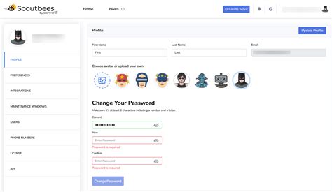 profile  preferences profile settings
