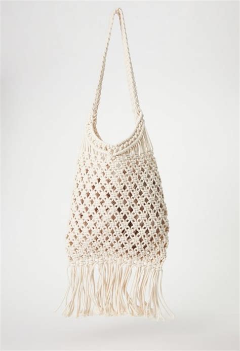 Crochet Fringe Shoulder Bag Bags & Accessories in Natural - Get great deals at JustFab