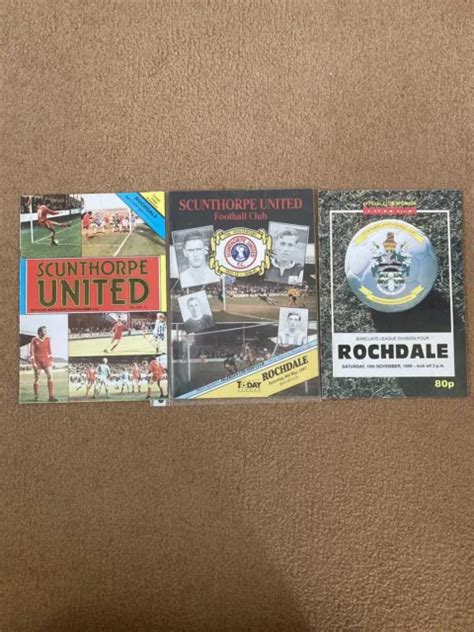 SCUNTHORPE UNITED V Rochdale 3 Programmes 1 80 PicClick UK