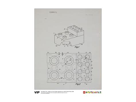 LEGO 5005998 Francuski Plakat Patentowy Z 1968 R