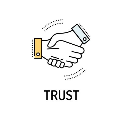 Trust Line Icon — Stock Vector © Garagestock 133251656