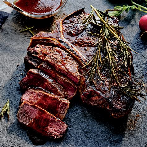 Cajun Butter Glazed Steak Served With Swiss Chard And Lentil Salad