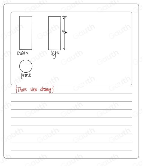 Solved The Diagram Shows A Cylinder With Radius 3 Cm And Perpendicular