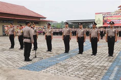 Awal Tahun 2023 41 Orang Personel Polres Lampung Selatan Naik Pangkat