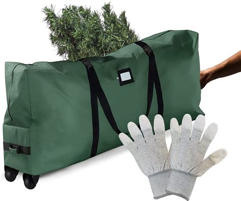 Enroslu Christmas Tree Bag With Rollers Christmas Rolling Tree Storage