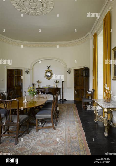 The Dining Room at Greenway, Devon, which was the holiday home of the crime writer Agatha ...