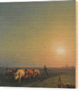 Ploughing The Fields Crimea Painting By Ivan Aivazovsky Fine Art America