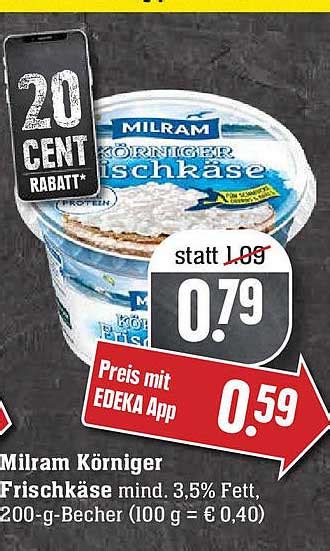 Milram Körniger Frischkäse Angebot bei Scheck In Center