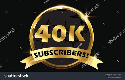 Thank You Subscribers K Subscribers Stock Vector Royalty Free