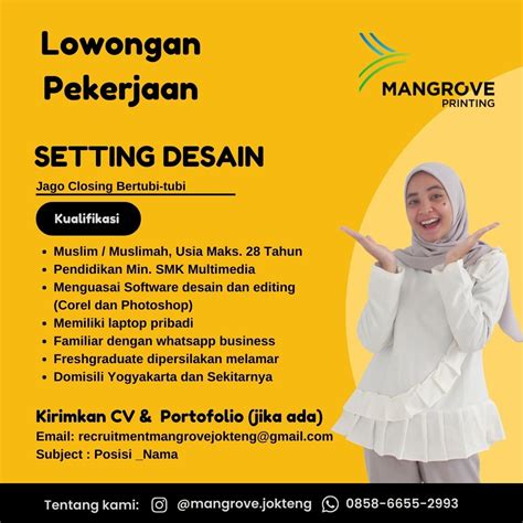 Lowongan Kerja Setting Desain Marketing Admin Social Media