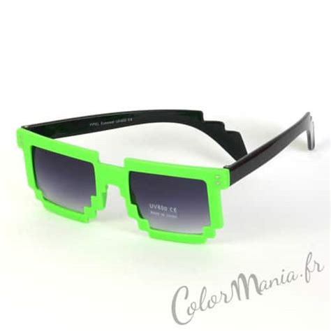 Lunettes De Soleil Geek Pixel Vert Color Mania