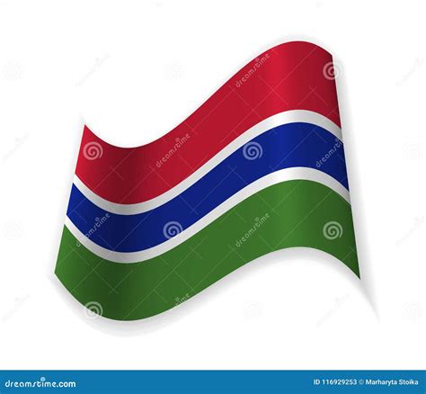 Flag Of The Gambia Stock Vector Illustration Of Emblem