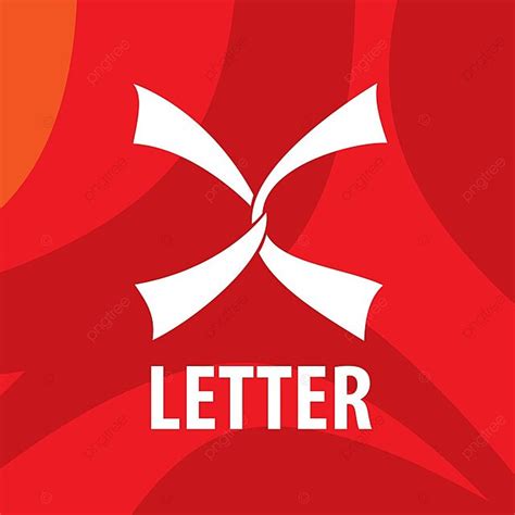 Letter X Shaped Vector Logo With White Ribbons Vector Ribbon