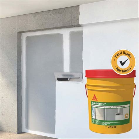 Sikamastic Masilla Para Drywall Y Estuco Plástico Para Interiores X 5 Kg