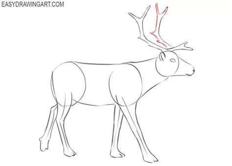 How To Draw A Reindeer Easy Drawing Art