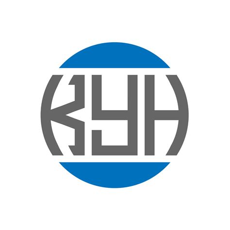 KYH letter logo design on white background. KYH creative initials ...