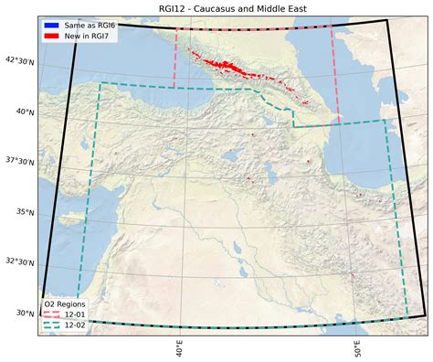 Caucasus And Middle East The Randolph Glacier Inventory Version