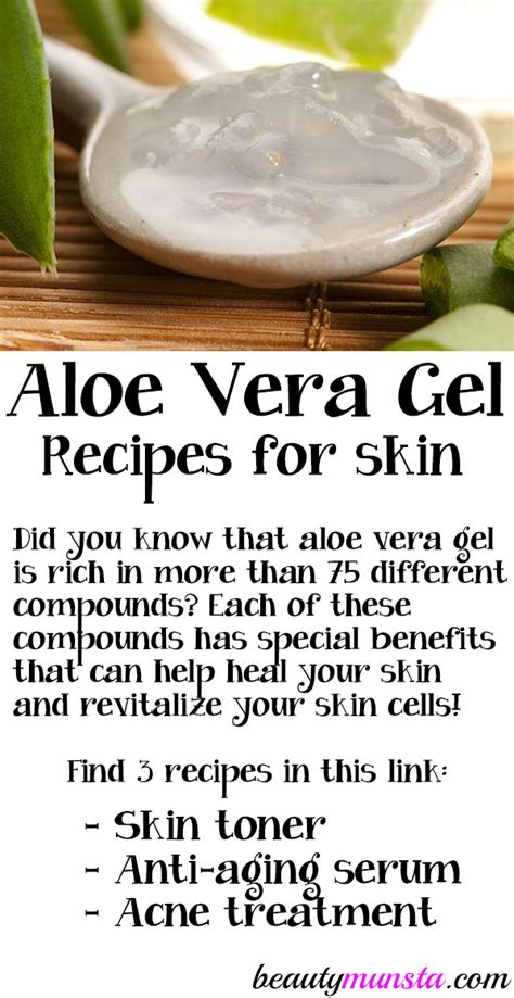 3 DIY Aloe Vera Gel Recipes for Skin - beautymunsta - free natural ...