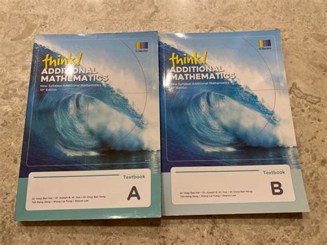 Think Additional Mathematics Textbook A And B Add Maths Sec 3 Sec 4 O