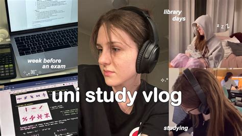 STUDY VLOG Week Before An Exam Library Studying Going To Class