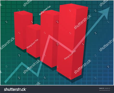 Threed Barchart Upwards Line Graph Financial Stock Vector Royalty Free 16640125 Shutterstock