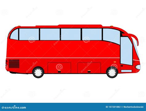 Cartoon coach bus. stock vector. Illustration of autobus - 107201882